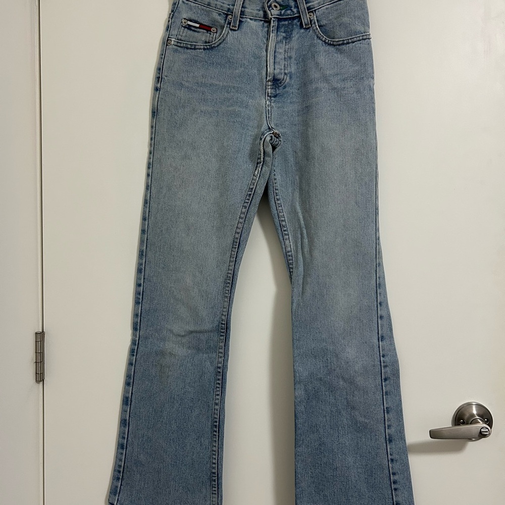 Vintage Tommy Hilfiger Light Blue Flare Jeans Size 26